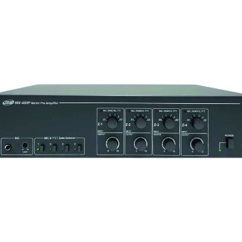 Matrice 4 zone ampliﬁcata con 4 canali da 250W/100V