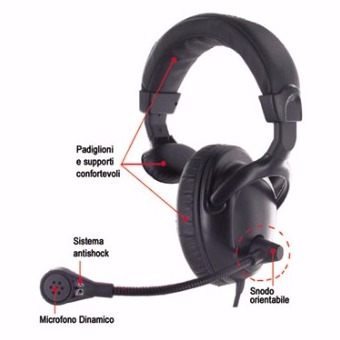 Cuffia Microfono per intercom